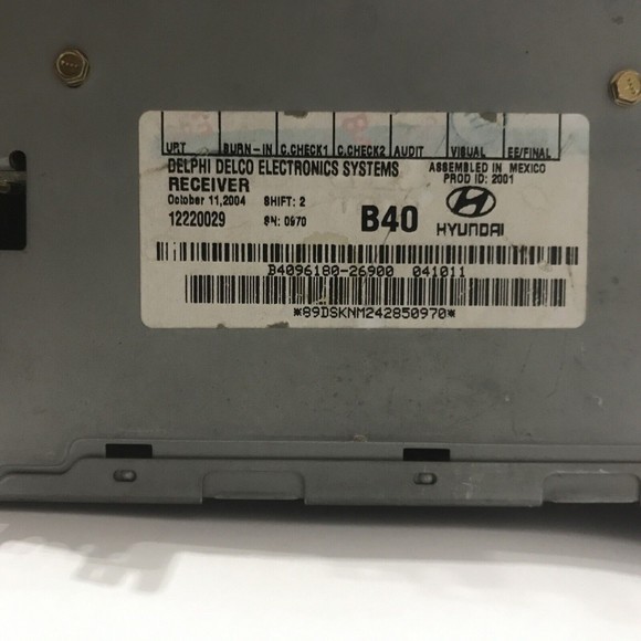 2001-2006 Hyundai Santa Fe Radio Receiver CD Cassette Player OEM 96180-26900 - Picture 6 of 12